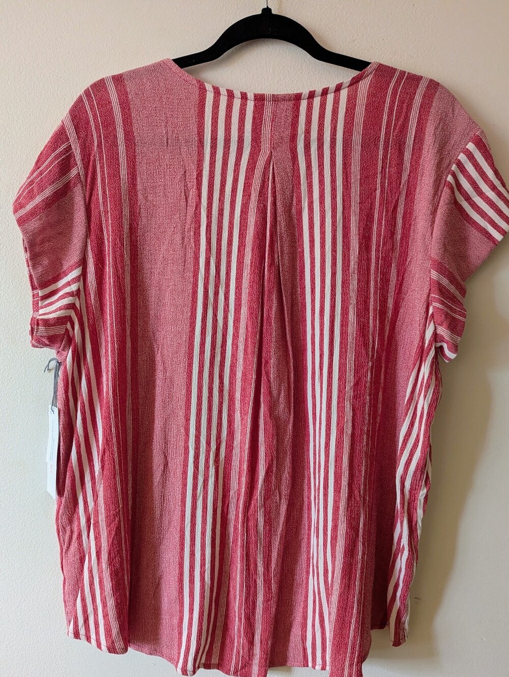 Liz Claiborne Pink Striped Button-Front Women’s Top XXL NWT - Picture 6 of 10